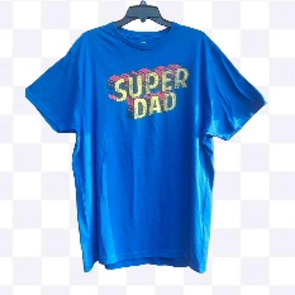 SUPER DAD Father Graphic Print Tee T-Shirt NWT - Picture 5 of 5